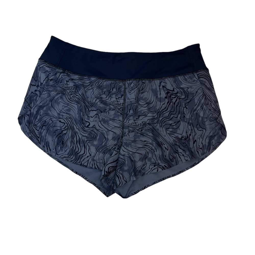 Athleta Shorts Printed Run With It 3.5" Size Large dark Blue great for run, more - Picture 4 of 6